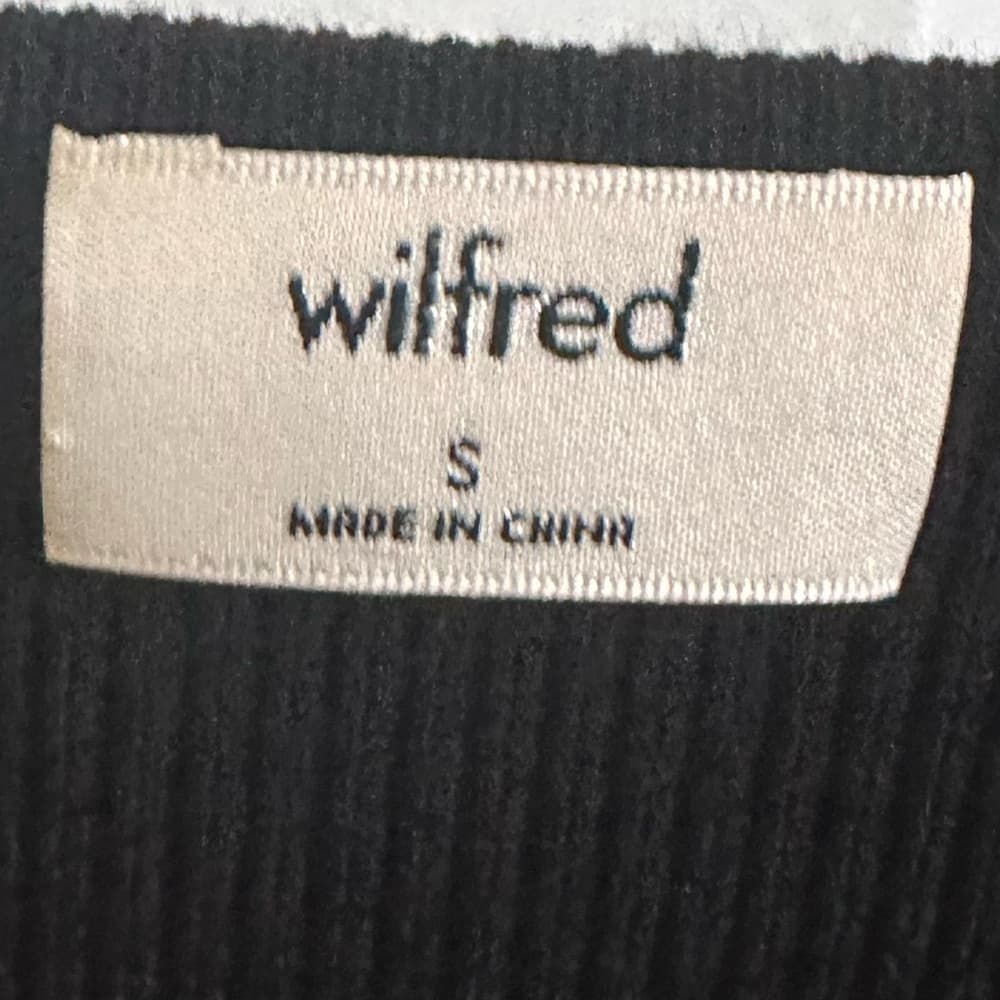 Aritzia Wilfred Cut-Out Knit Top in Black (Size S) - Thumbnail 6