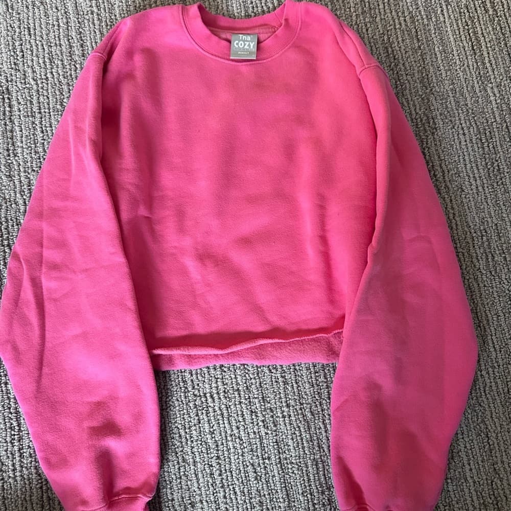 TNA Pink Cozy Crew Neck Sweater - Thumbnail 2