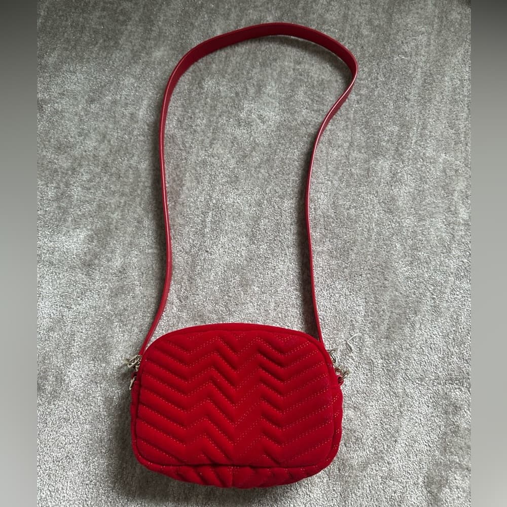 Maje Red Suede Crossbody - Thumbnail 3