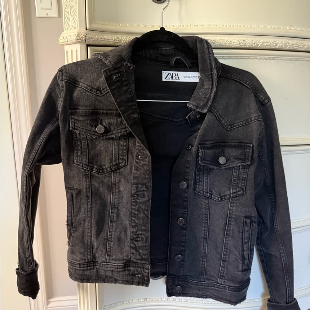 Zara Black Jean Jacket for Women