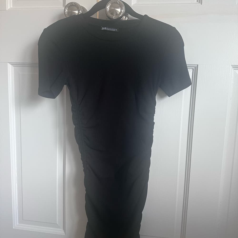 Zara Black Mini Dress - Thumbnail 3