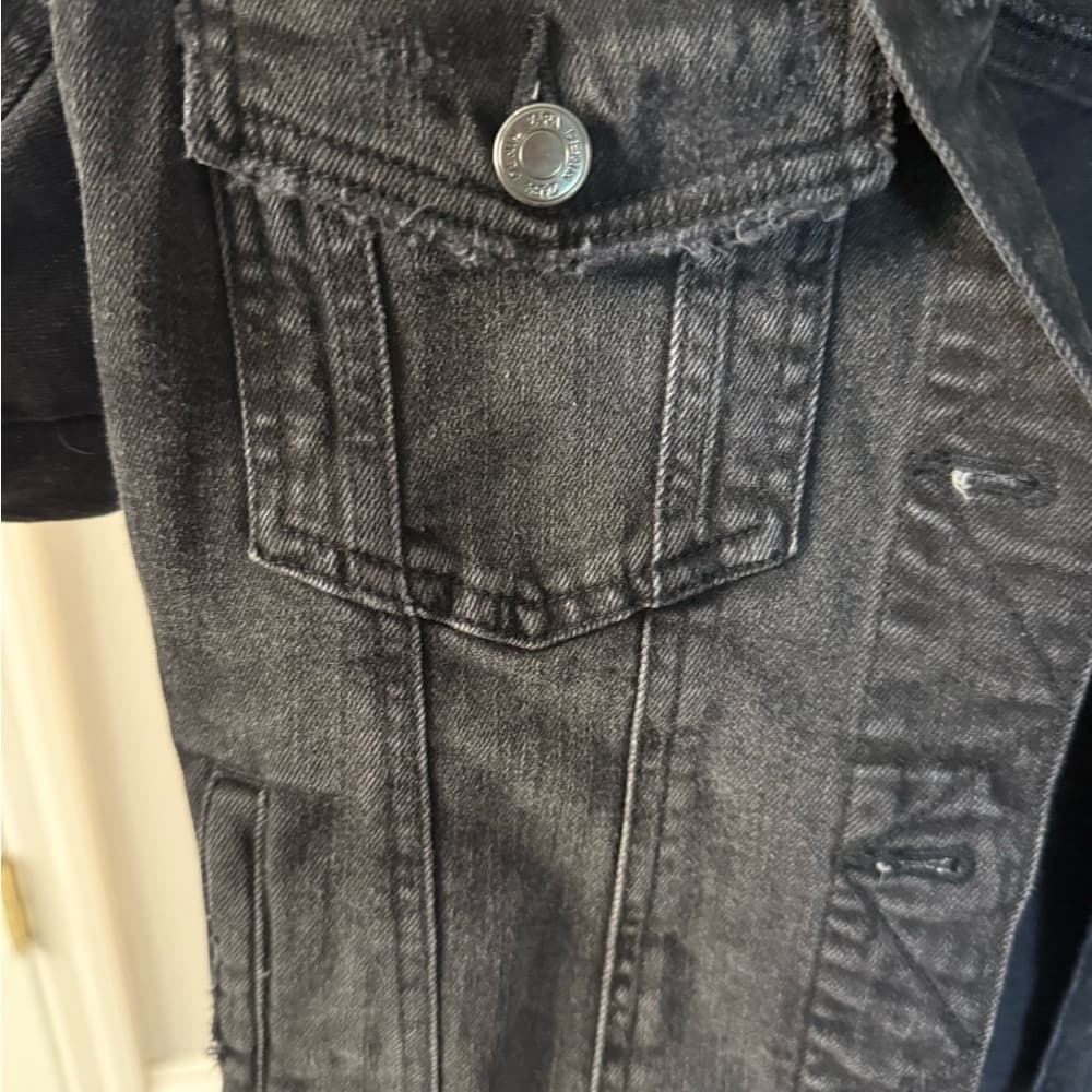 Zara Black Jean Jacket for Women - Thumbnail 2