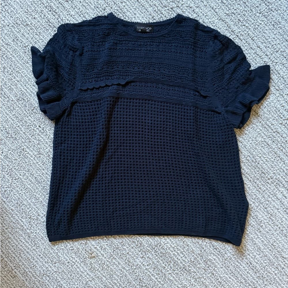 Topshop Blue Boxy Short Sleeve T-Shirt