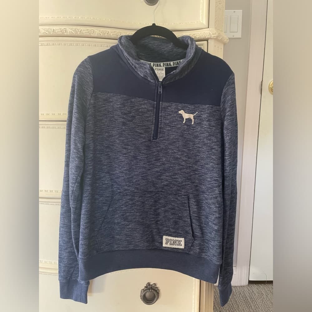 Victoria's Secret Pink Perfect Quarter Zip Sweatshirt - Thumbnail 4