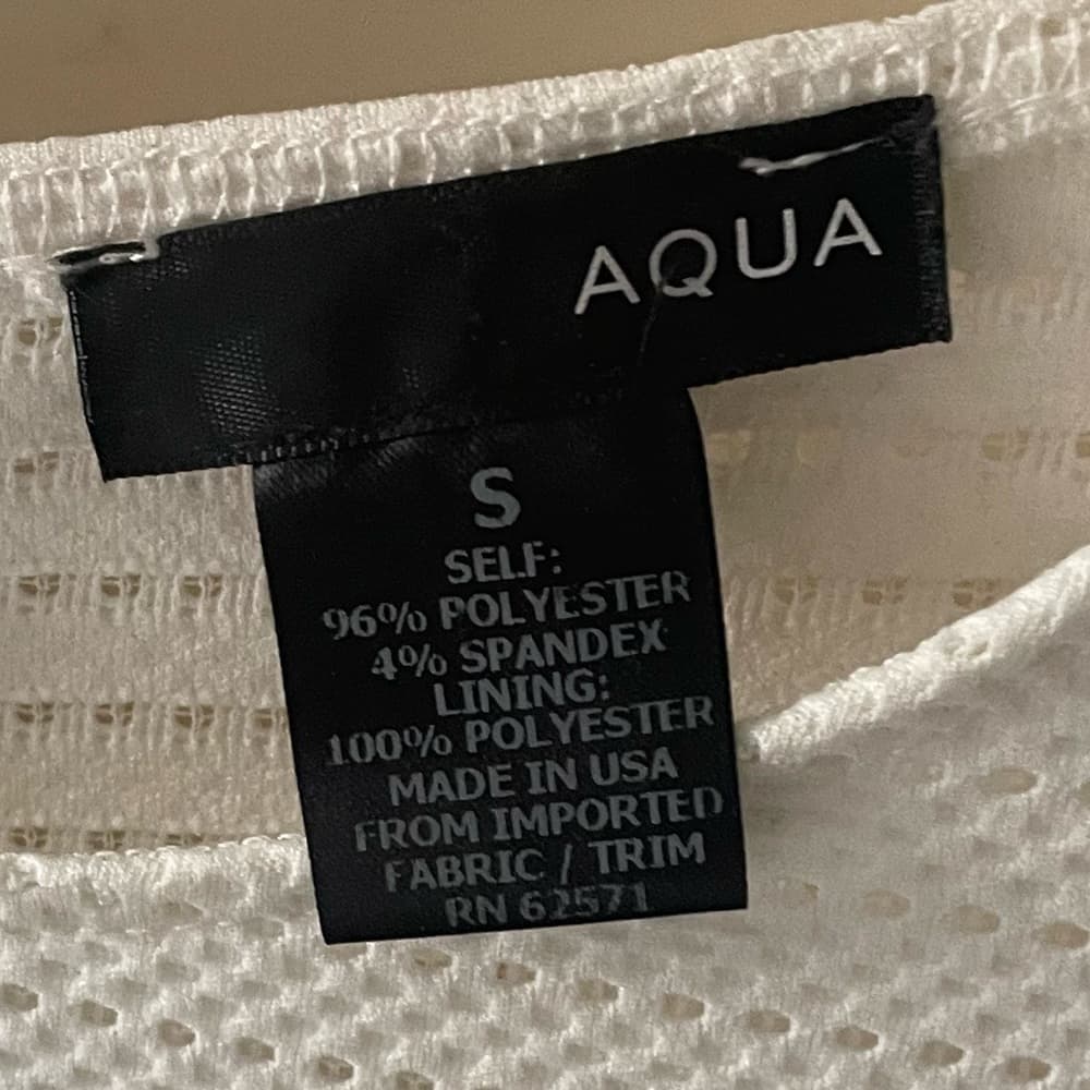 AQUA white short sleeve dress - Thumbnail 7