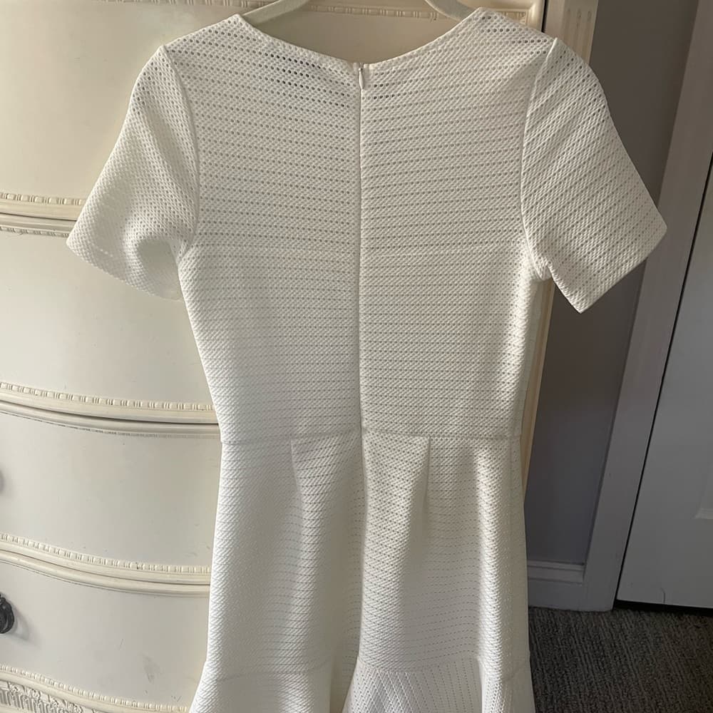 AQUA white short sleeve dress - Thumbnail 5
