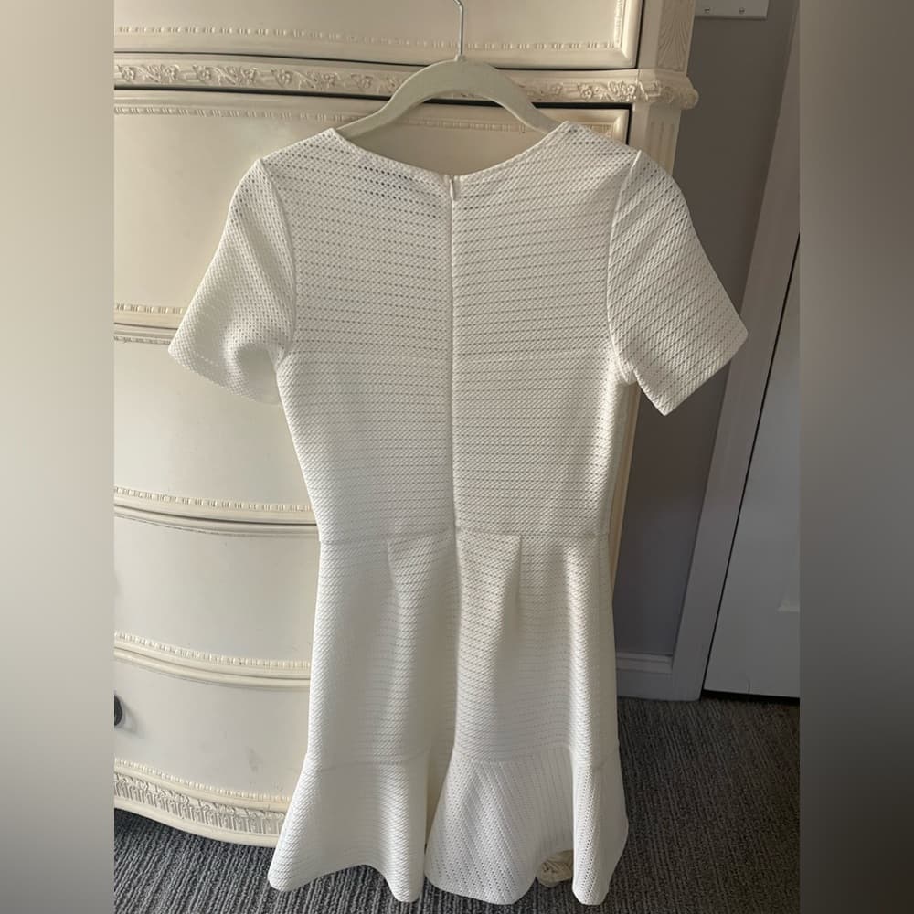 AQUA white short sleeve dress - Thumbnail 4