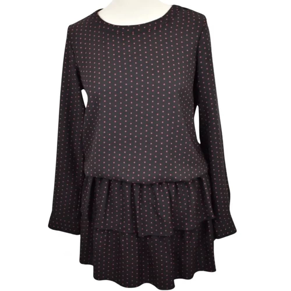 Scotch & Soda Black Dress with Red Dots - Thumbnail 4
