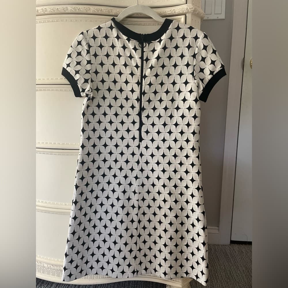 ZARA black and white patterned dress - Thumbnail 3