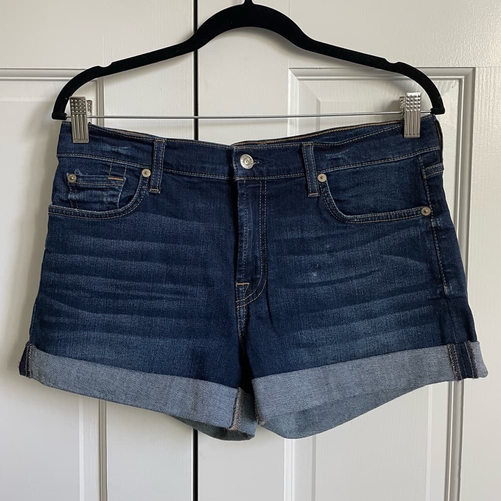 7 For All Mankind Denim Short Size 28 - Thumbnail 2
