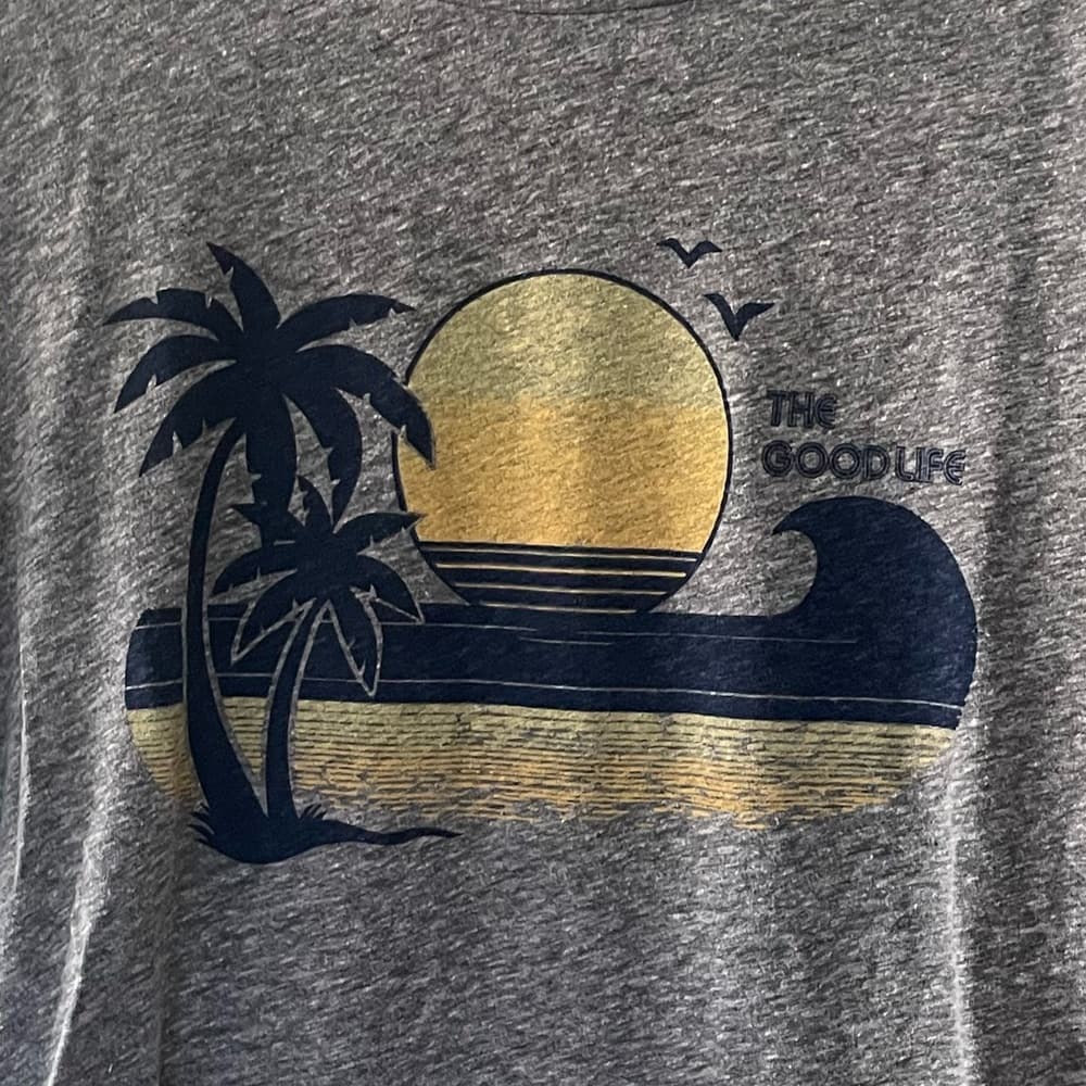 J CREW The Good Life Grey Logo Tshirt - S - Thumbnail 2