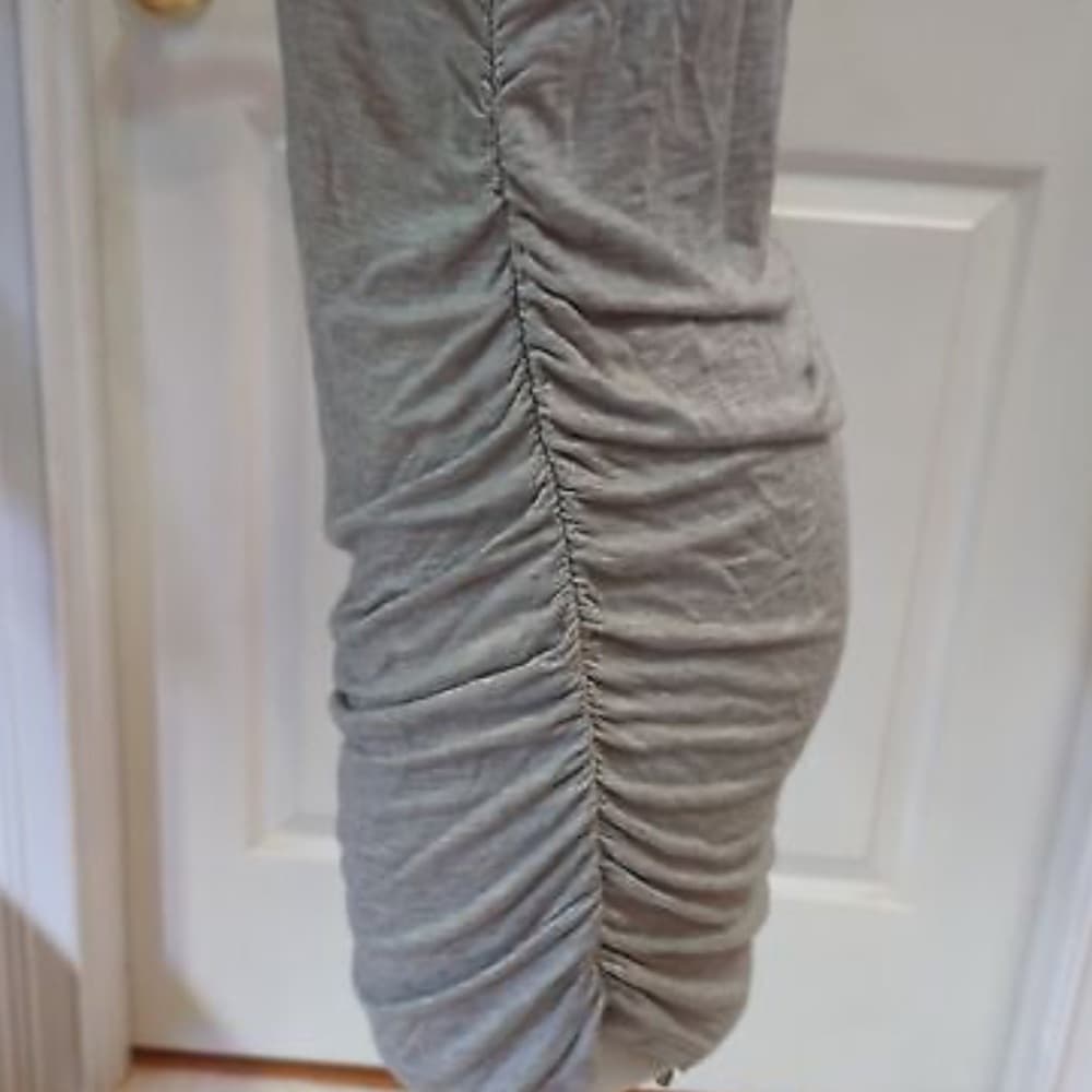 Antistar Gray Ruched Side Dress - Thumbnail 3
