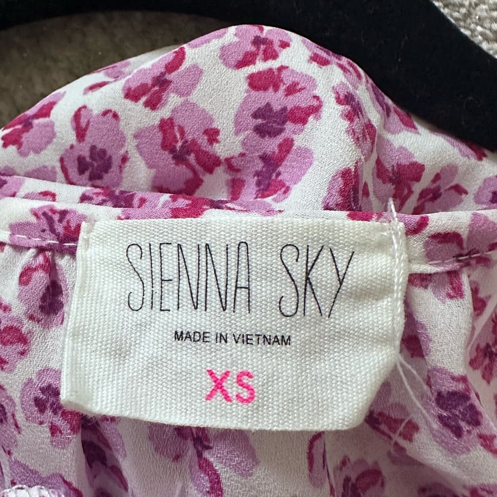 Sienna Sky Pink and Purple Floral Blouse XS - Thumbnail 4