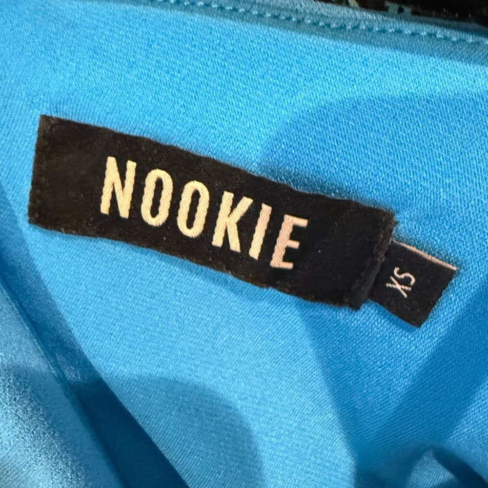 Nookie Turquoise Spaghetti-Strap Maxi Dress with High Slit - Thumbnail 5