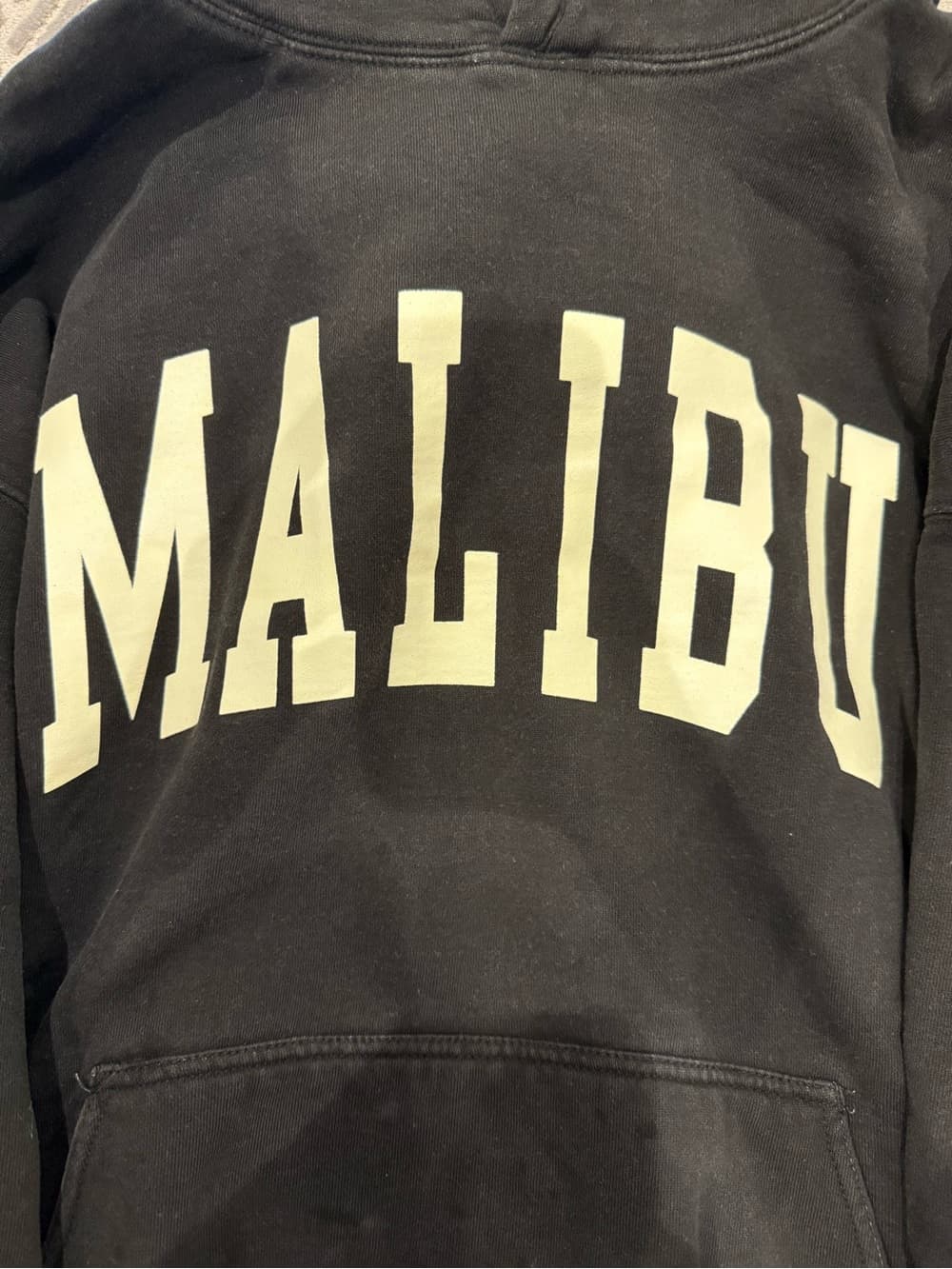 John Galt Black MALIBU Lettered Pullover Hoodie - Thumbnail 3