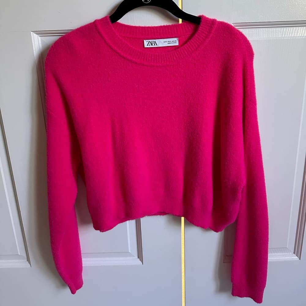 ZARA Hot Pink Sweater- Size Small - Thumbnail 2
