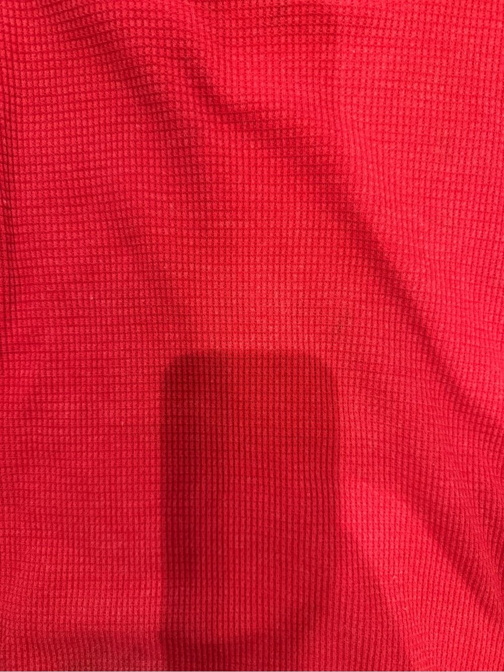 TNA Red Waffle-Knit Cropped Crew Sweatshirt - Thumbnail 3