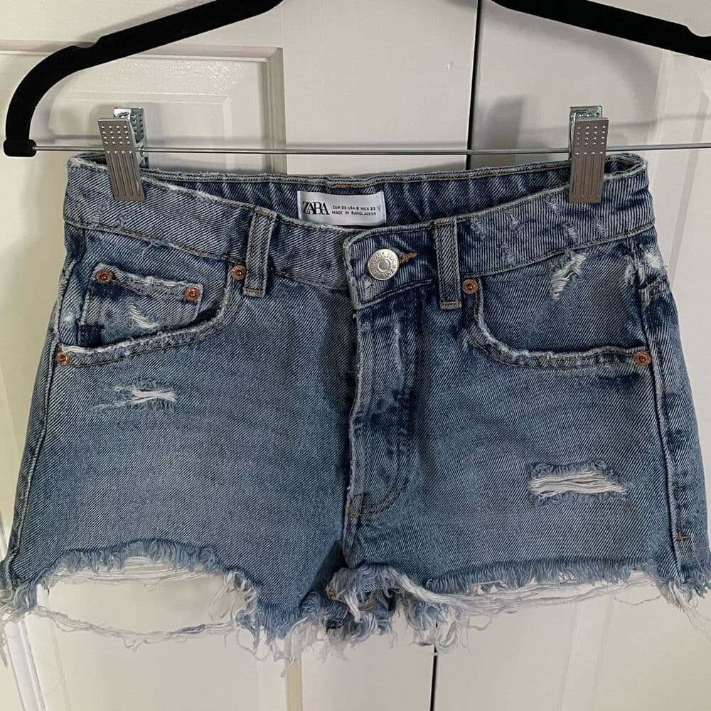 Zara Denim Jean Shorts - Thumbnail 2