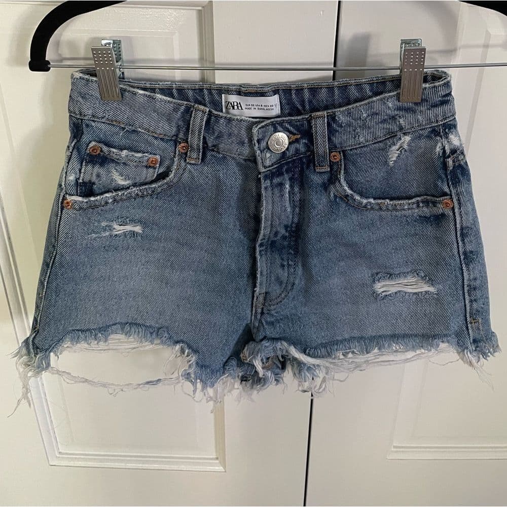 Zara Denim Jean Shorts - Thumbnail 3