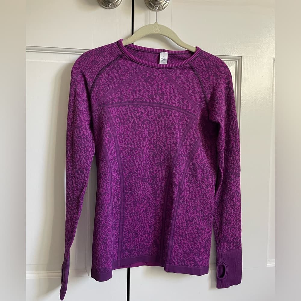 Ivivva purple stretchy long sleeve shirt - Thumbnail 3