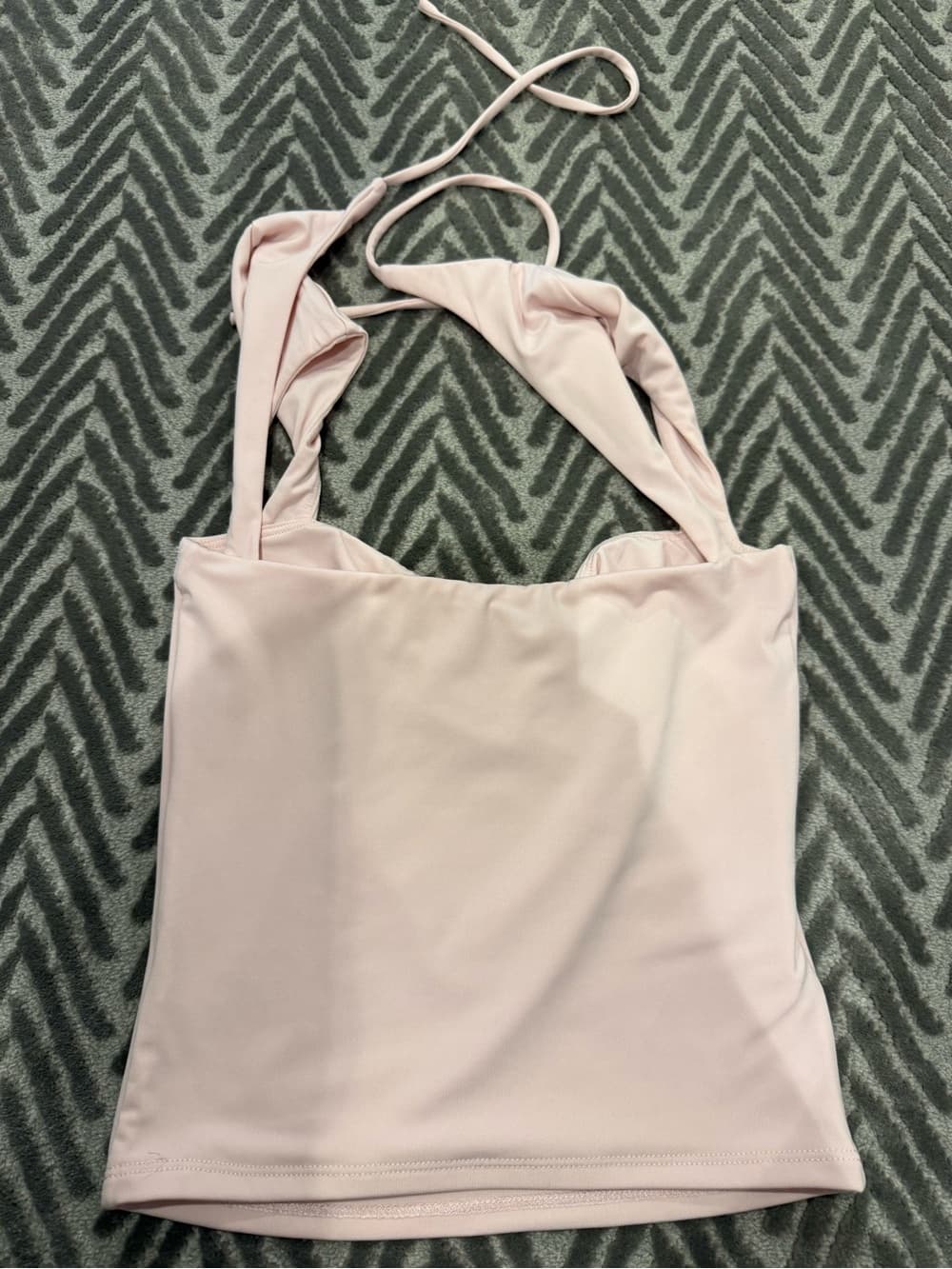 Garage Light Pink Ruched Front Tank - Thumbnail 4