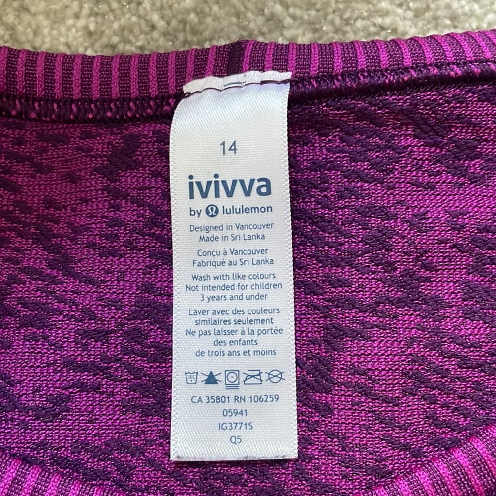 Ivivva purple stretchy long sleeve shirt - Thumbnail 4