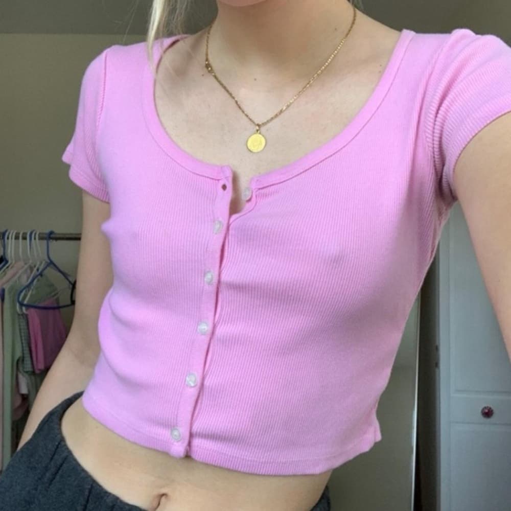 Brandy Melville Bubblegum Pink Zelly Top - Thumbnail 4
