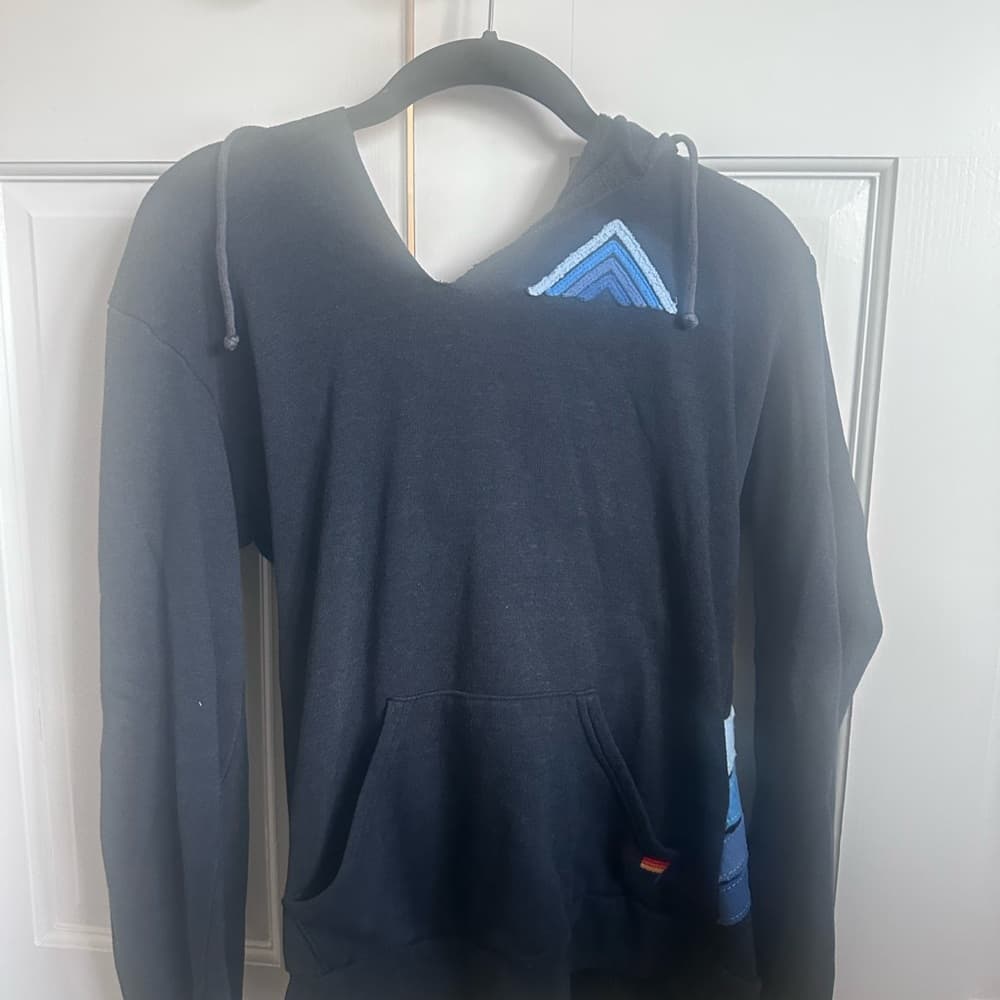 Aviator Nation Gray and Blue Hoodie - Thumbnail 3