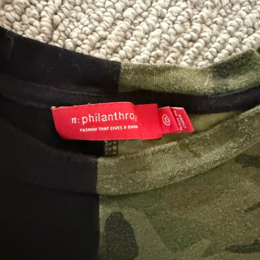 n:PHILANTHROPY Camouflage Black and Green Short Sleeve Tee - Thumbnail 3