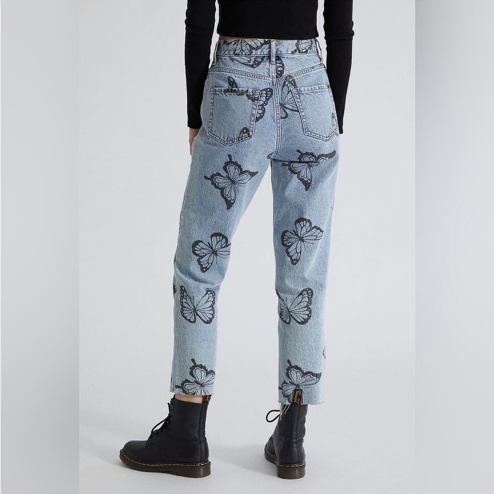 Pacsun eco butterfly high waisted straight leg jeans size 25 - Thumbnail 2
