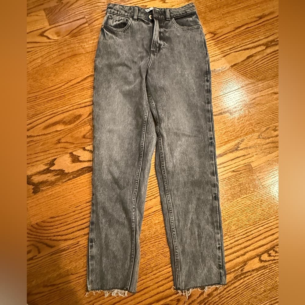 Zara High Rise Gray Women's Jeans - Thumbnail 2