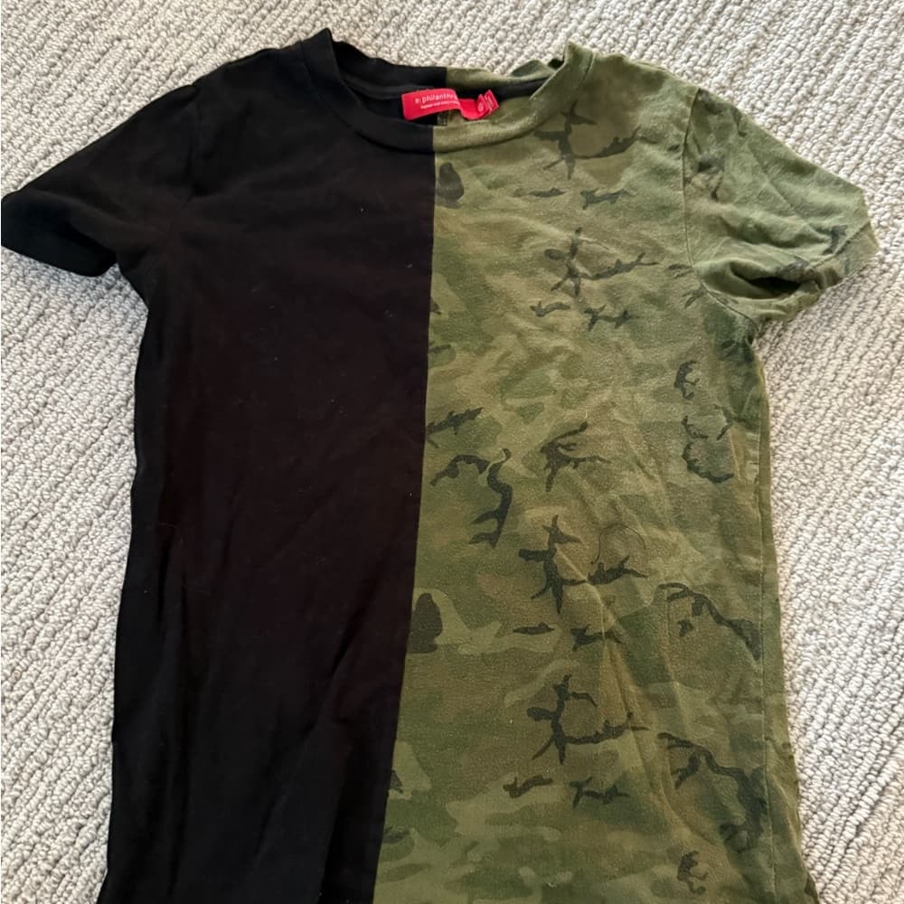 n:PHILANTHROPY Camouflage Black and Green Short Sleeve Tee - Thumbnail 2