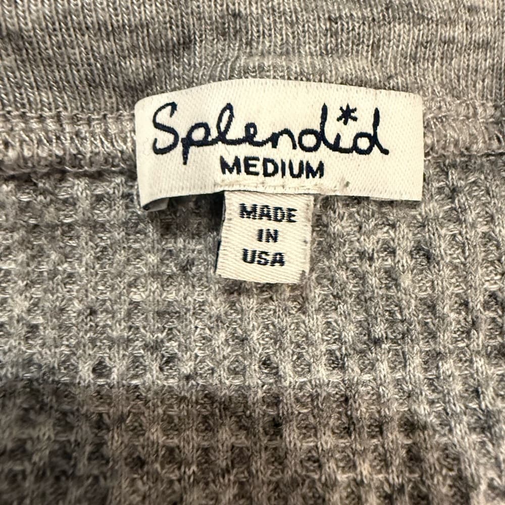 Splendid Heather Gray Waffle Knit Top - Thumbnail 4
