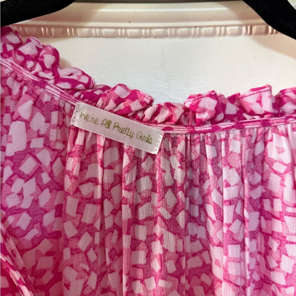Pink Sequin Ruffled Mini Sundress - Thumbnail 3