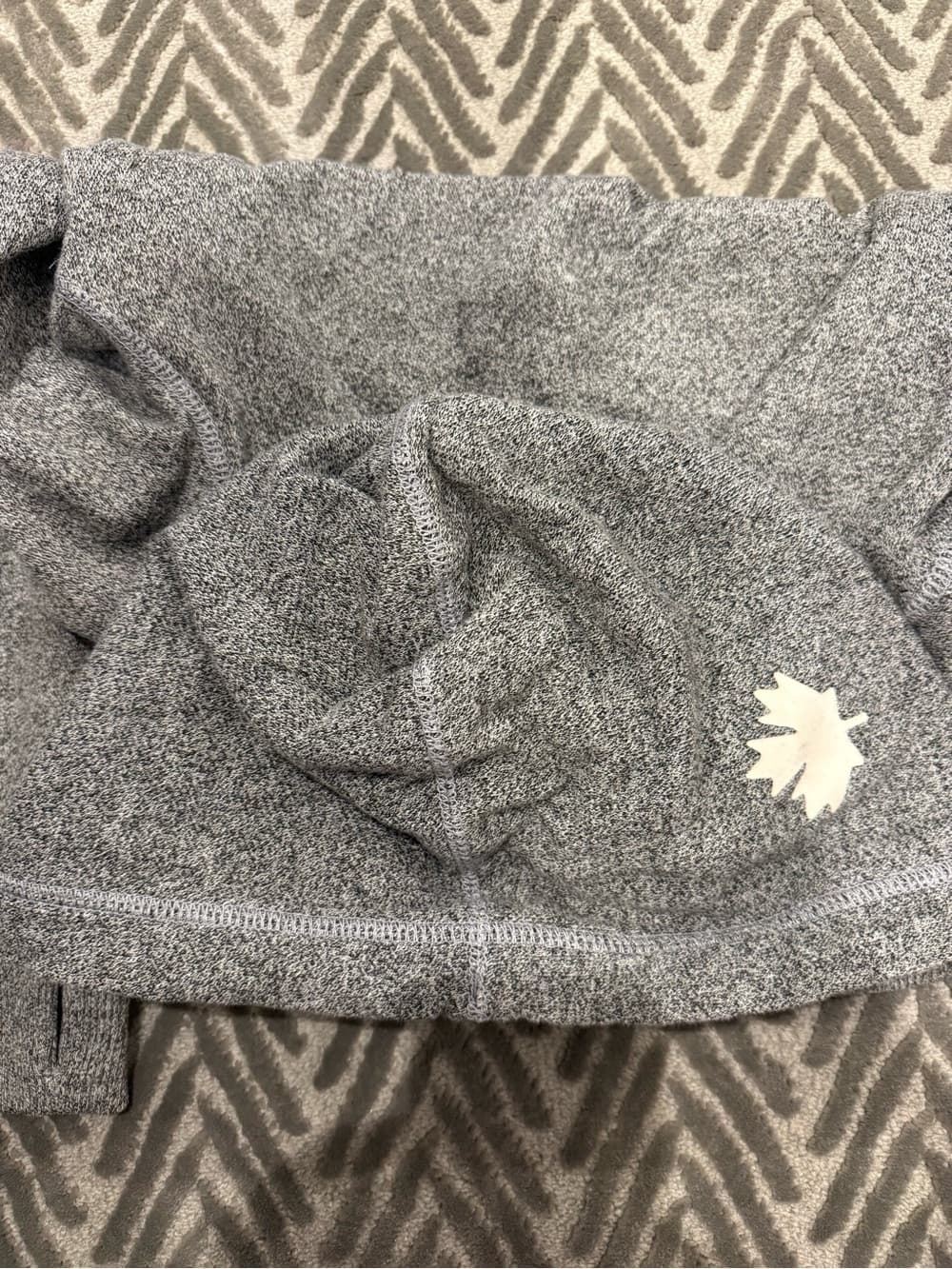 Roots Heather Gray Hoodie with Cream Maple Patch - Thumbnail 5