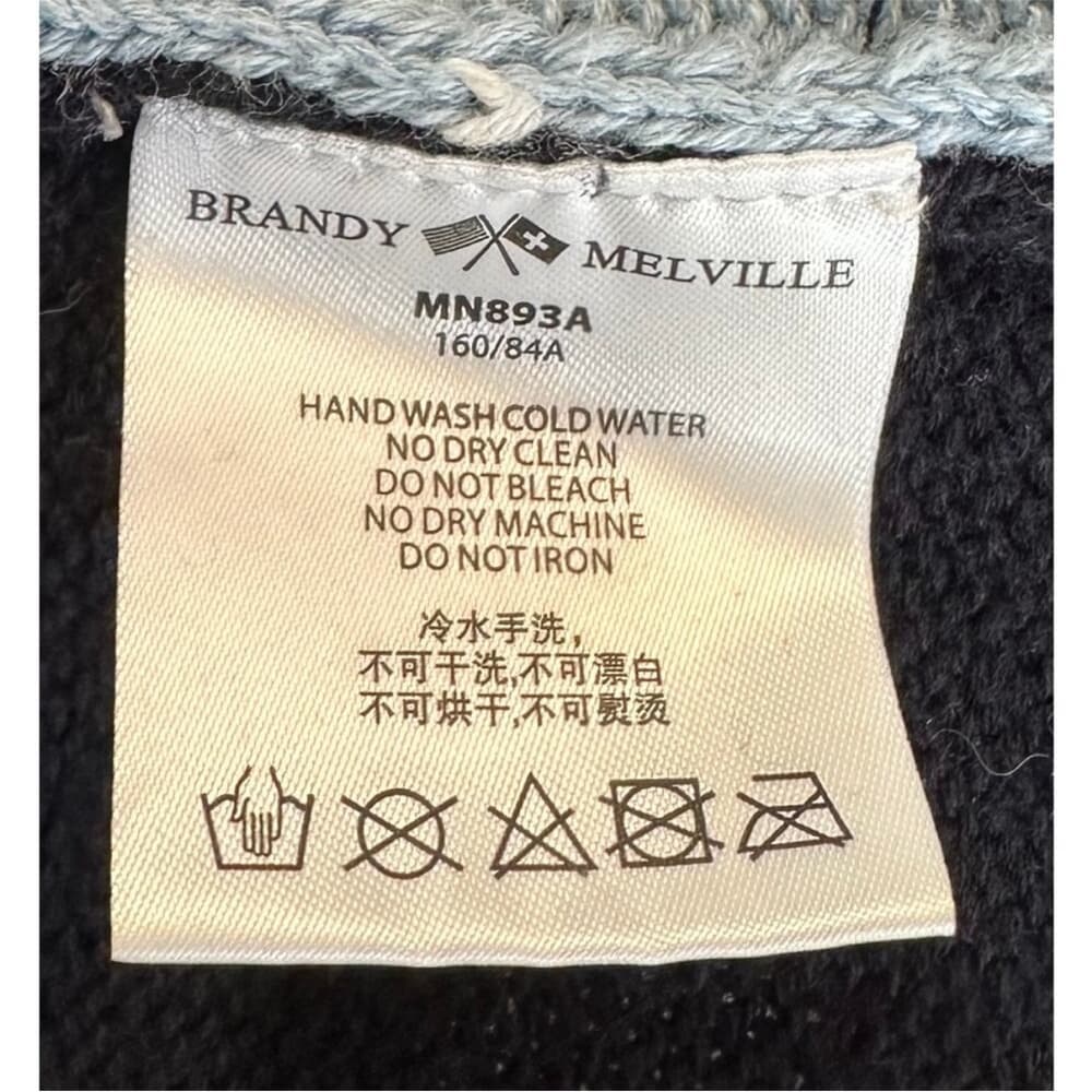 Brandy Melville Black and Blue Argyle Crewneck Sweater - Thumbnail 8
