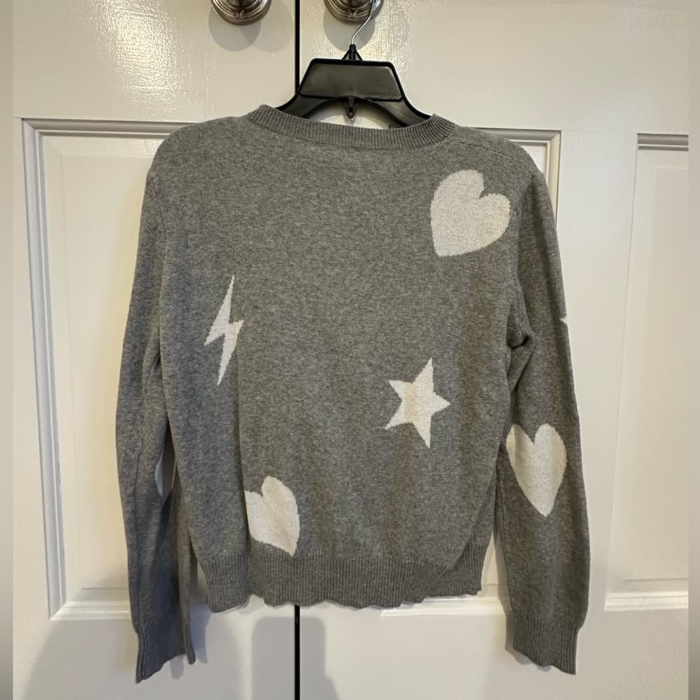 Fate printed heart, star and lighting bolt sweater, Size small - Thumbnail 2