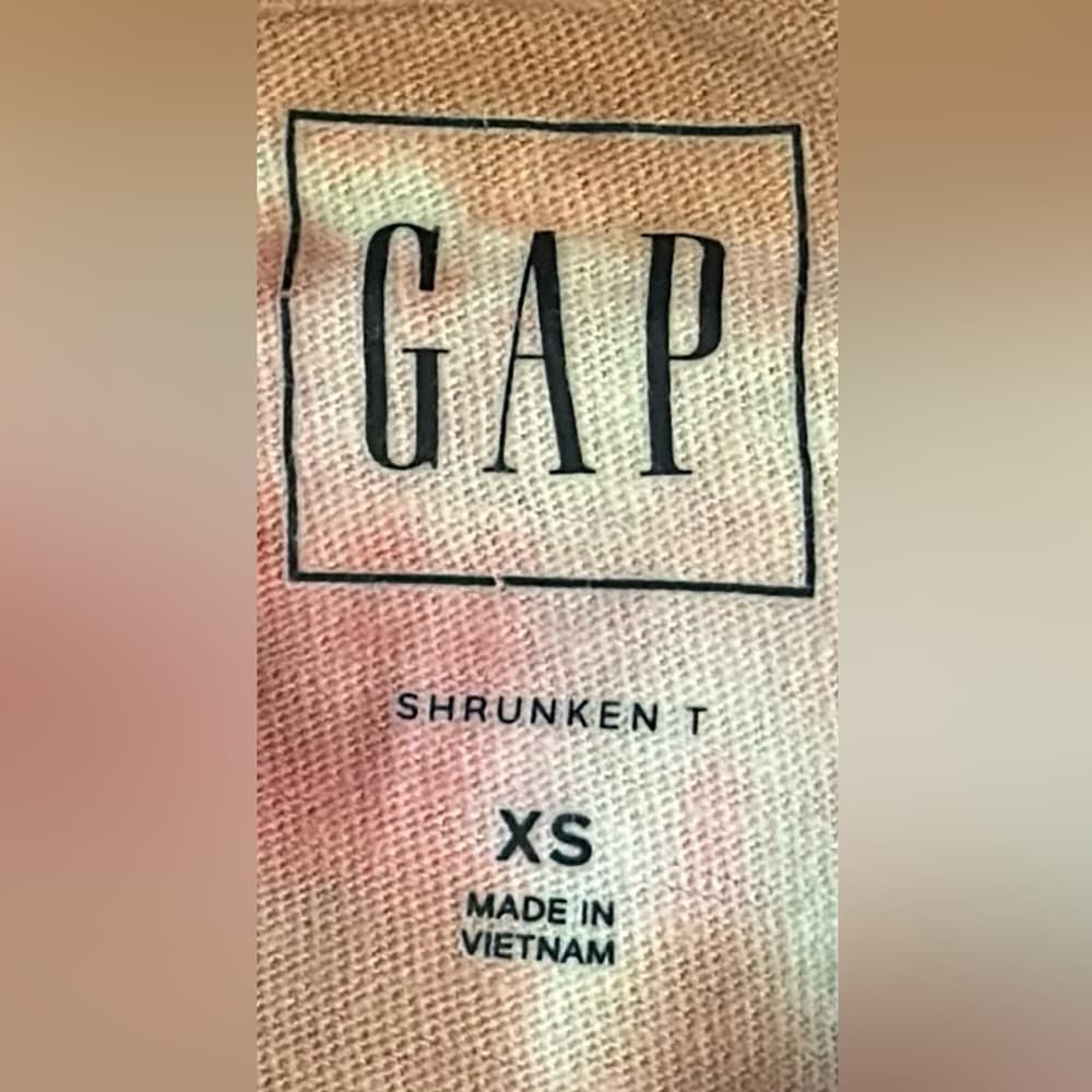 Gap tie dye multicolor shrunken tee - Thumbnail 3