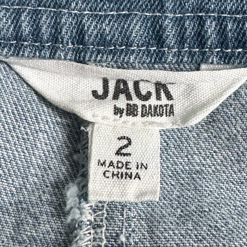 BB Dakota Mini Belted Jean Skirt - Thumbnail 4