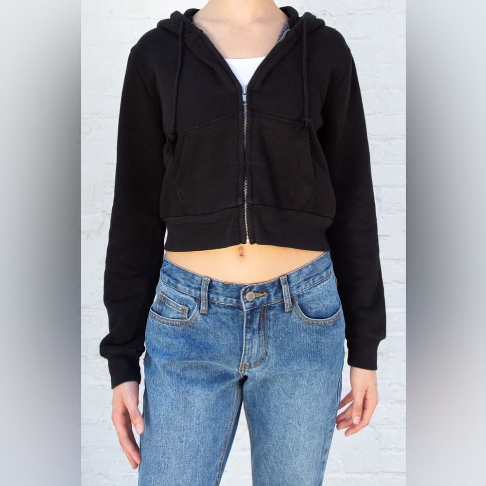 Brandy Melville Black Crystal Hoodie - Thumbnail 3