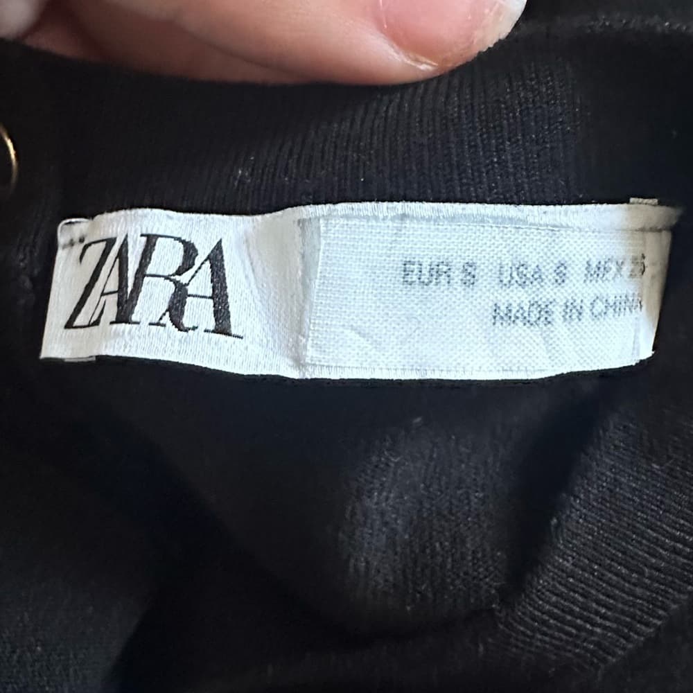 Zara Classic Black Short Sleeve Sweater - Thumbnail 5
