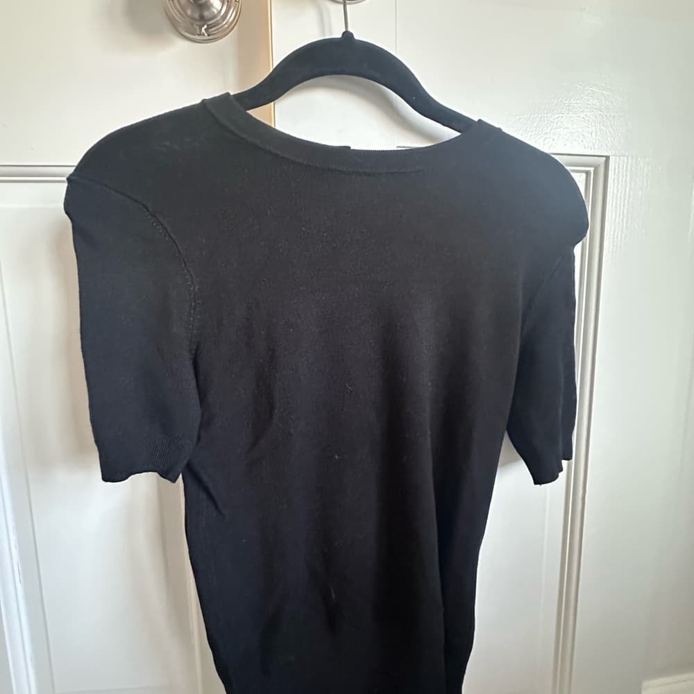 Zara Classic Black Short Sleeve Sweater - Thumbnail 2