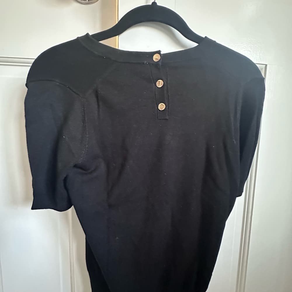 Zara Classic Black Short Sleeve Sweater - Thumbnail 3