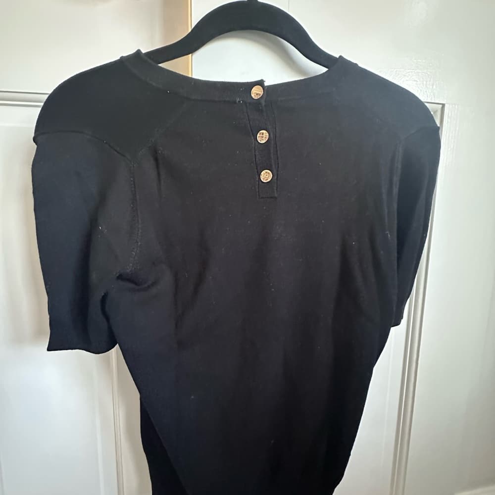 Zara Classic Black Short Sleeve Sweater - Thumbnail 4