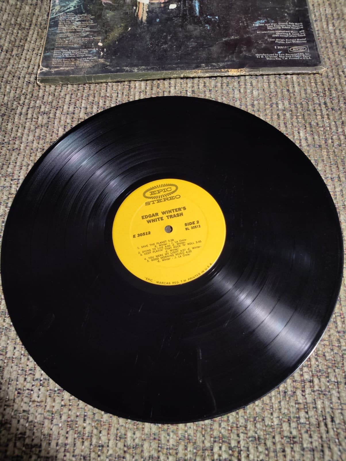 Edgar Winter Edgar Winter's White Trash LP 12" 33 RPM Epic Stereo PAL 30512-2A - Thumbnail 4