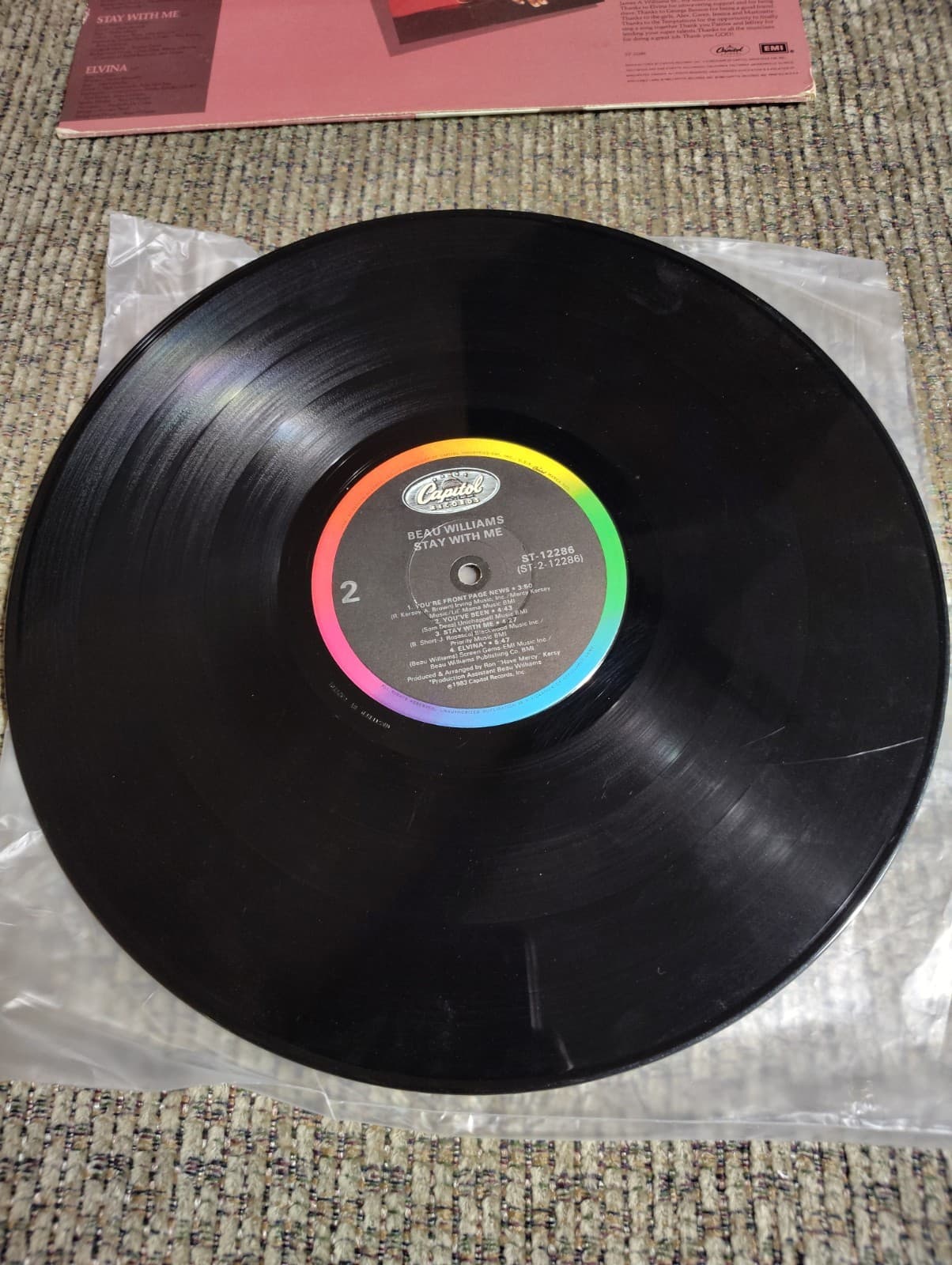 BEAU WILLIAMS Stay With Me LP CAPITOL STEREO DJ PROMO 1983 Boogie Funk Soul - Thumbnail 5