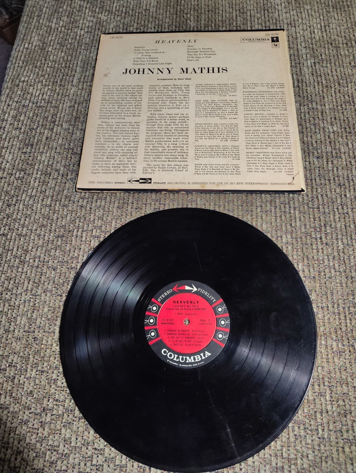 Heavenly Johnny Mathis XSM47191-2K - Thumbnail 3
