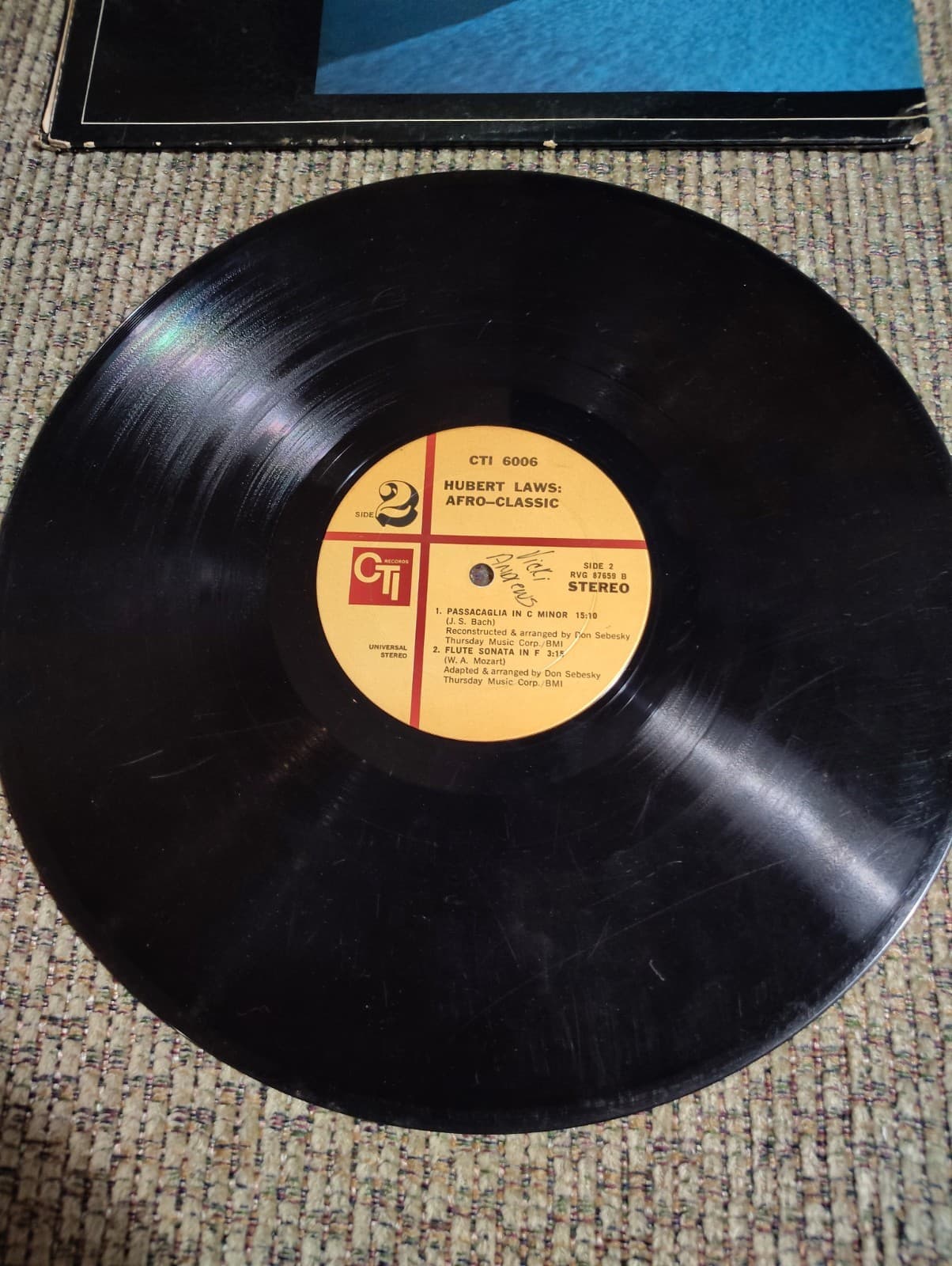 Hubert Laws: Afro-Classic LP CTI 6006 (Pre-Owned) - Thumbnail 4