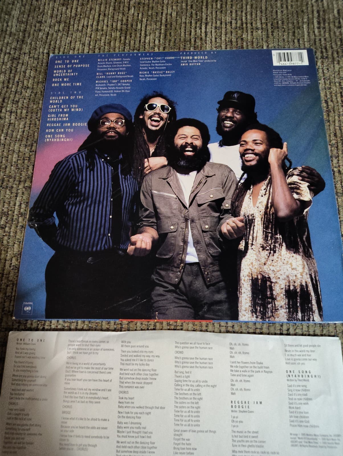 THIRD WORLD Sense of Purpose RAGGAE Vinyl LP 33RPM Record 1985 COLUMBIA RECORDS - Thumbnail 4