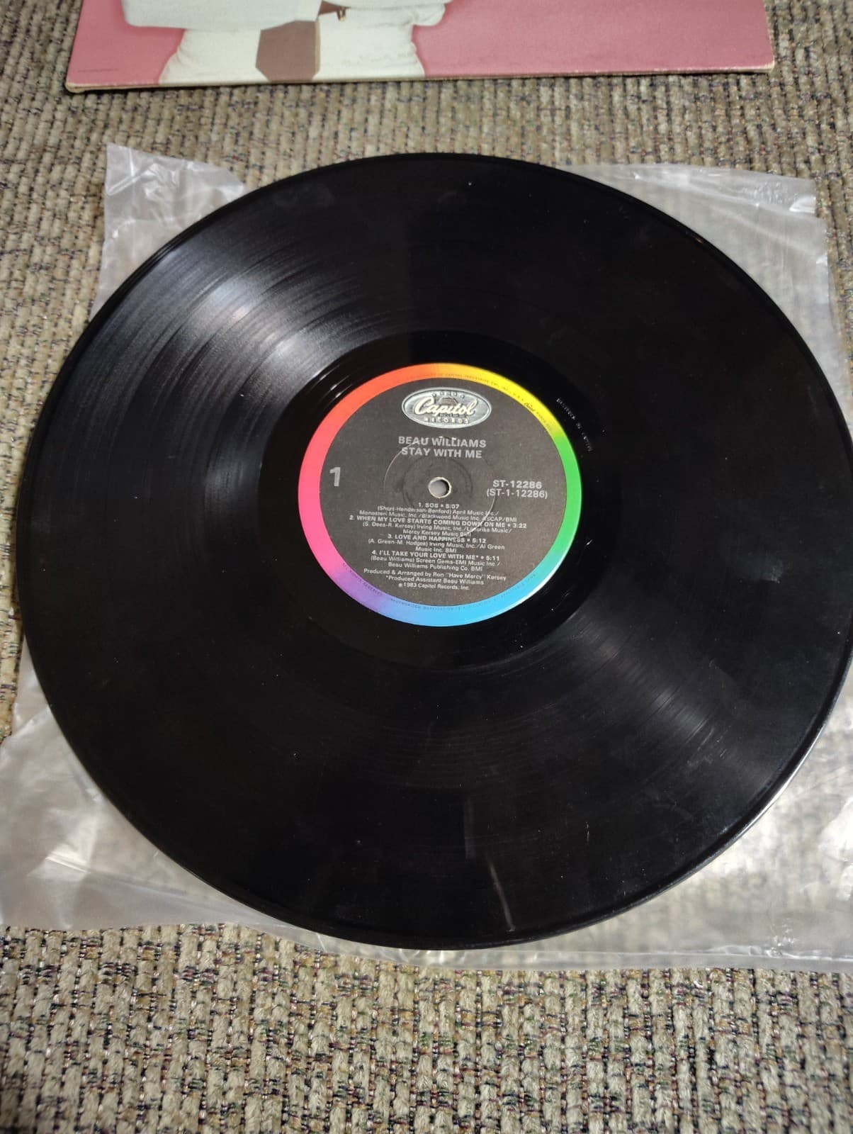 BEAU WILLIAMS Stay With Me LP CAPITOL STEREO DJ PROMO 1983 Boogie Funk Soul - Thumbnail 3